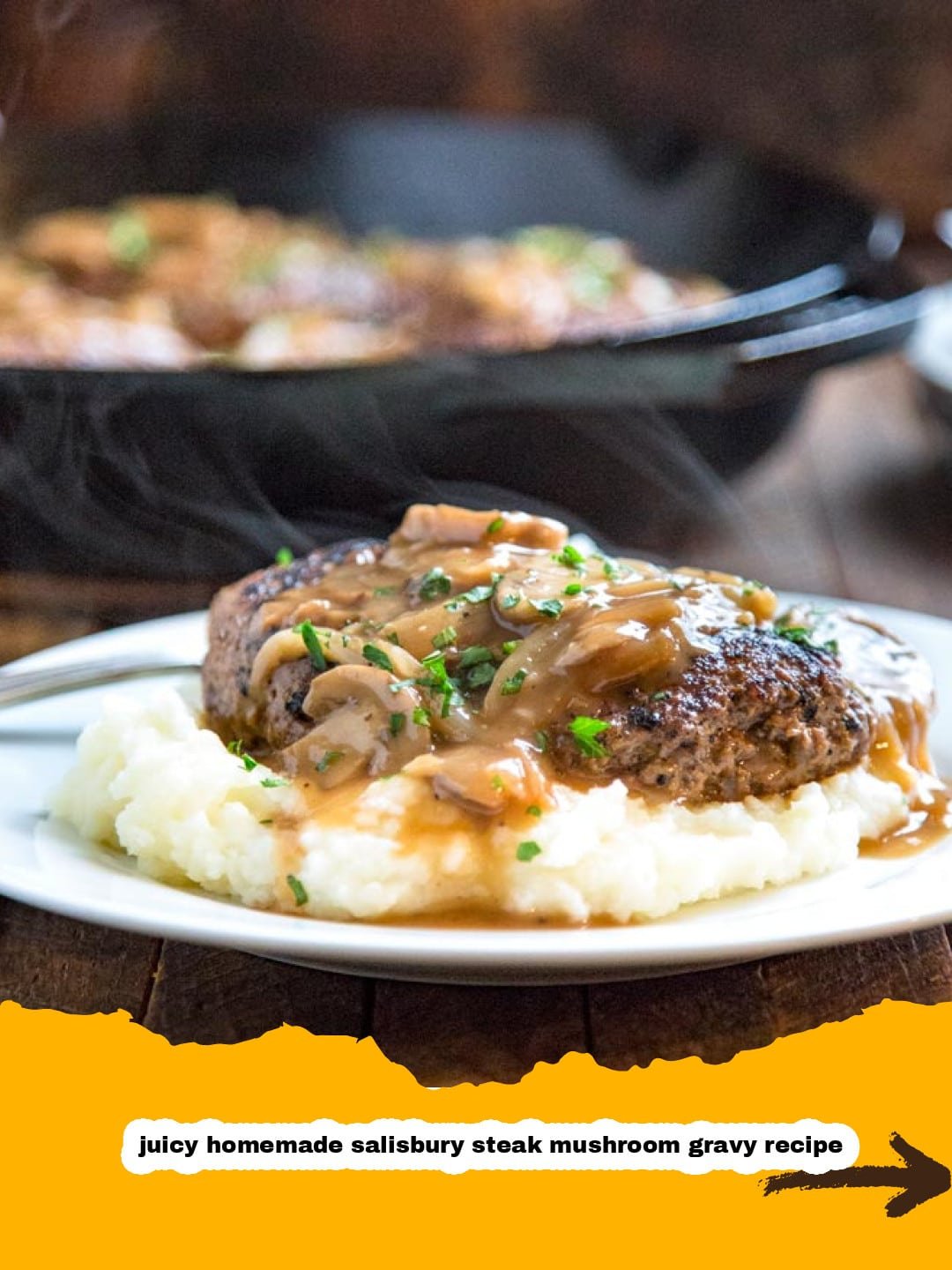 The Ultimate Comfort: Classic Salisbury Steak with Rich Mushroom Gravy 2 Classic Homestyle Salisbury Steak with Mushroom Gravy Preparation