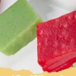 Vibrant High Protein JELL-O Cubes in various fruit flavors, arranged artfully on a white plate.