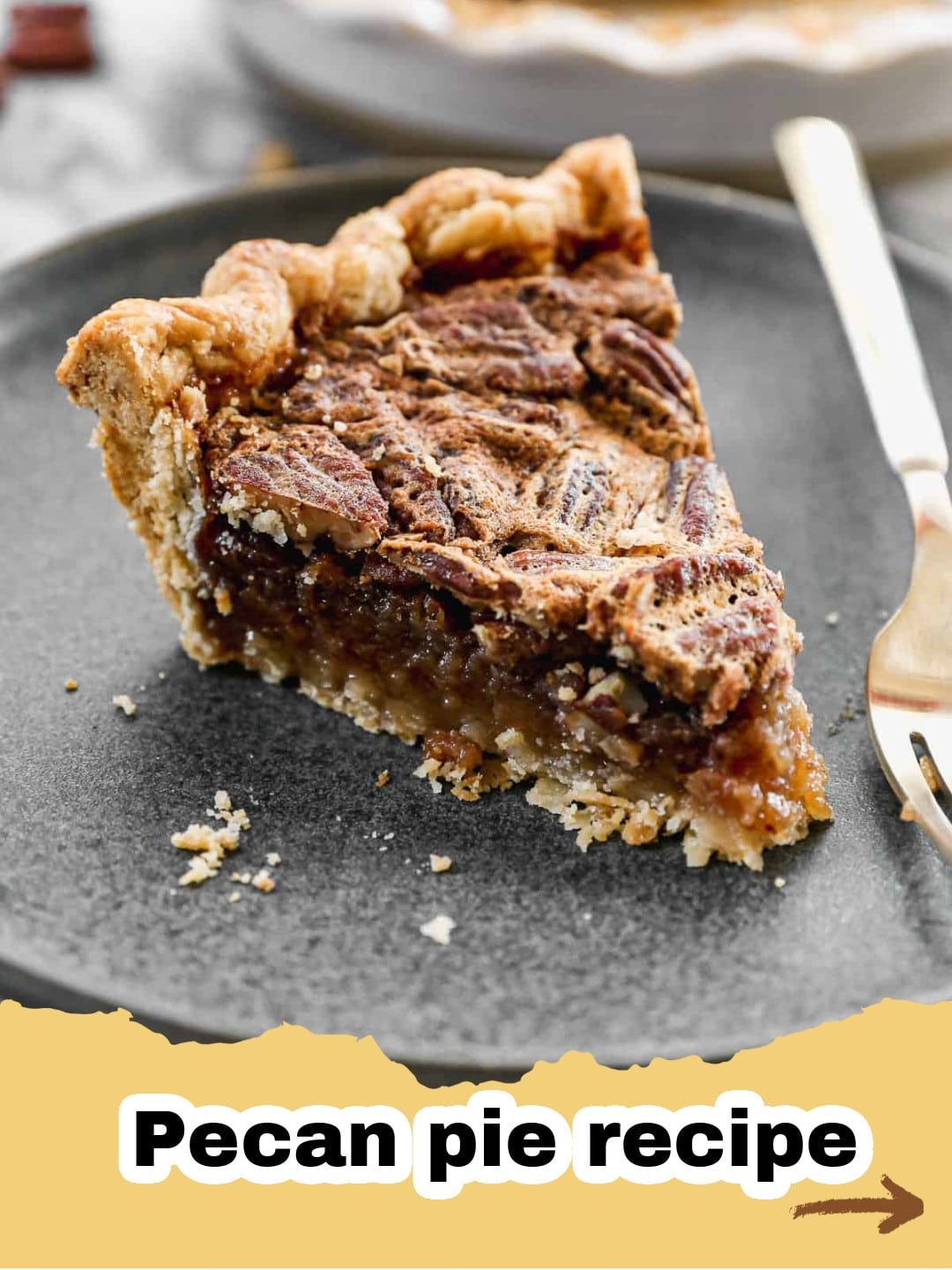 The Irresistible Charm of My Grandma's Classic Pecan Pie 1 Slice of classic pecan pie with a flaky crust and gooey pecan filling