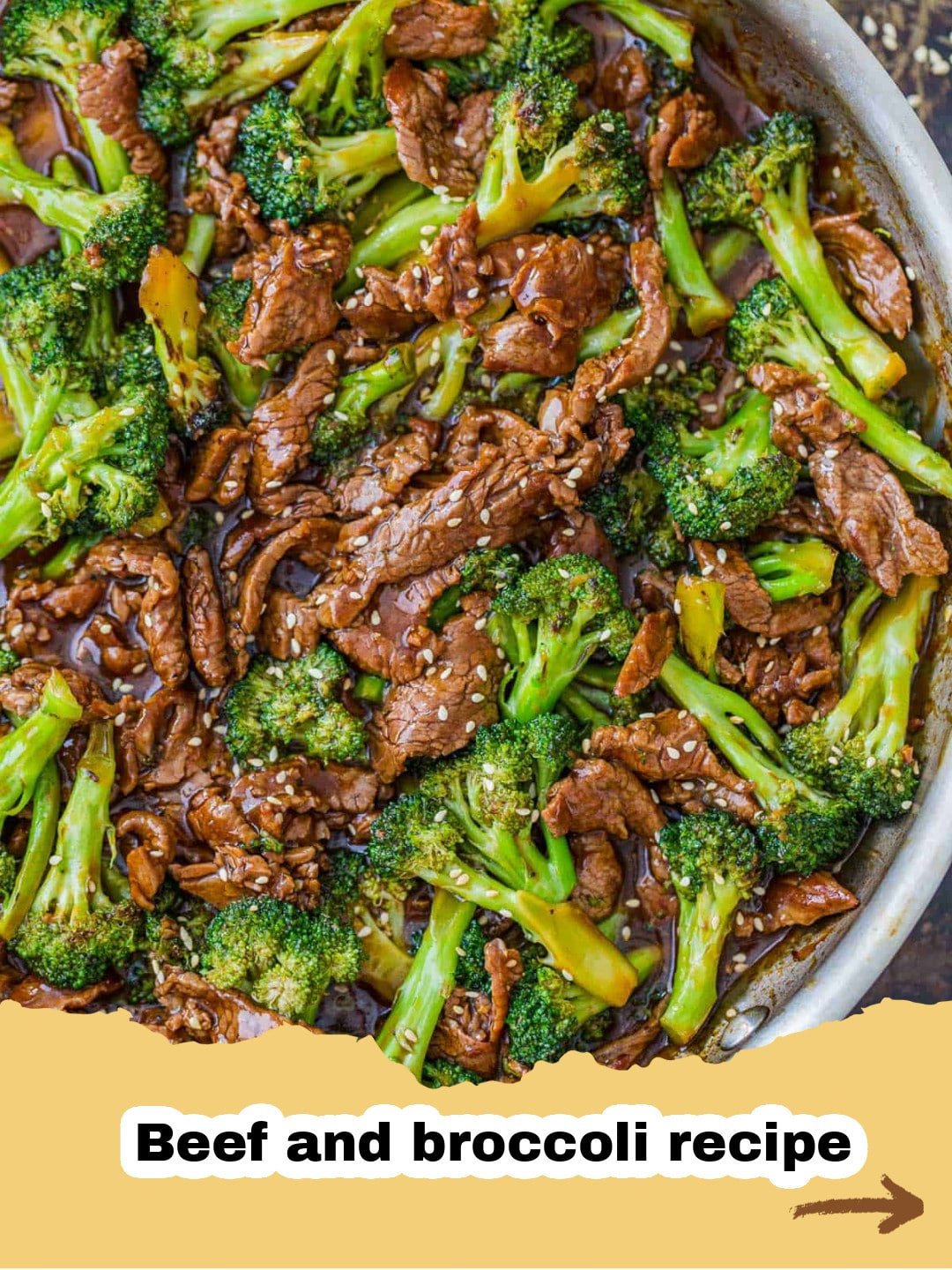 Savory Weeknight Delight: My Best Homemade Beef and Broccoli 1 A close-up shot of a vibrant Beef and Broccoli Stir-Fry in a white bowl, garnished with sesame seeds, with chopsticks resting on the side.
