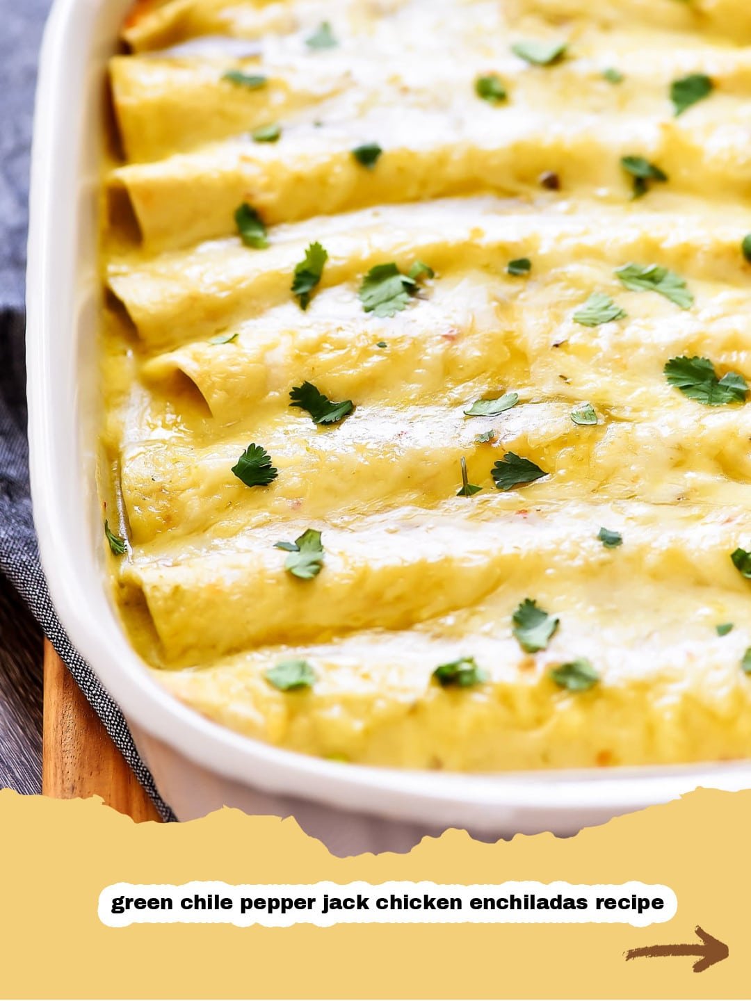 The Ultimate Comfort: Creamy Green Chile and Pepper Jack Chicken Enchiladas