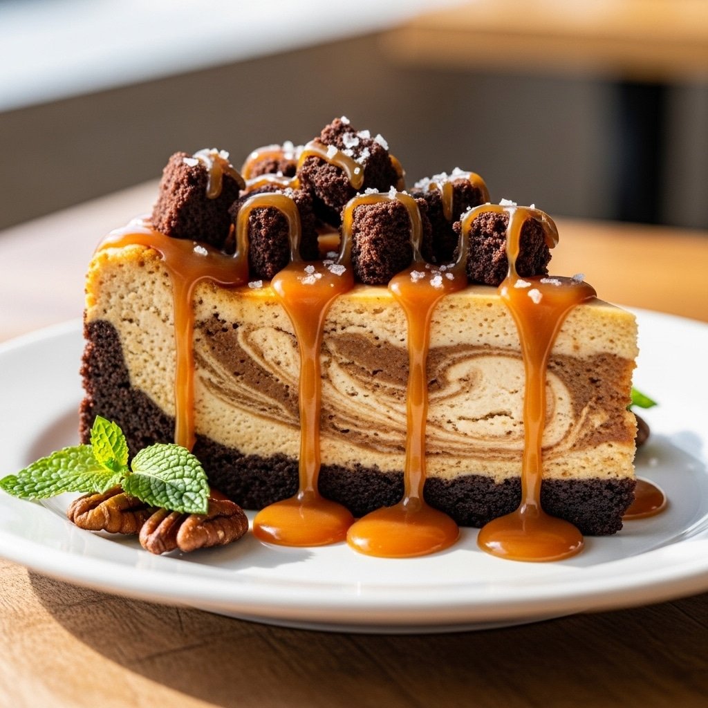 The Ultimate Caramel Brownie Cheesecake: A Layered Dream Dessert!