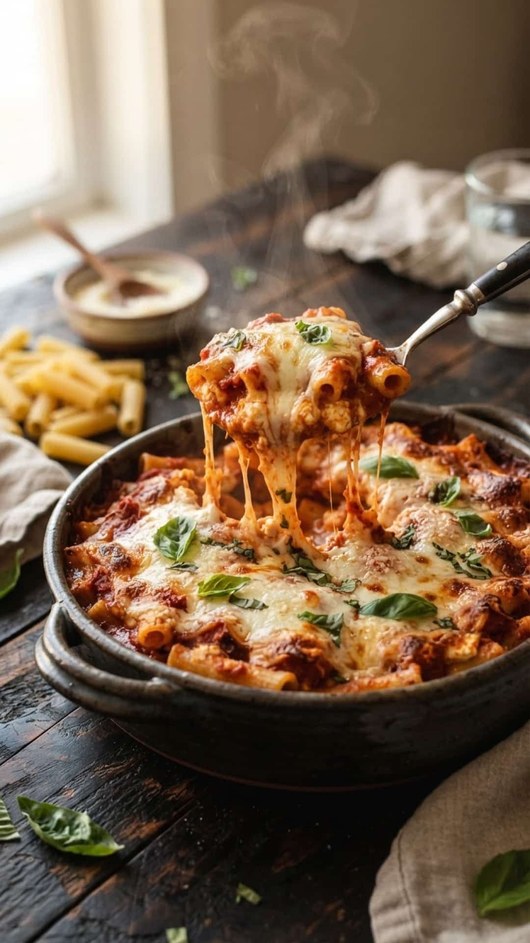 Comfort in a Casserole: The Ultimate Cottage Cheese Baked Ziti 2 Cottage Cheese Baked Ziti with Marinara & Mozzarella Preparation
