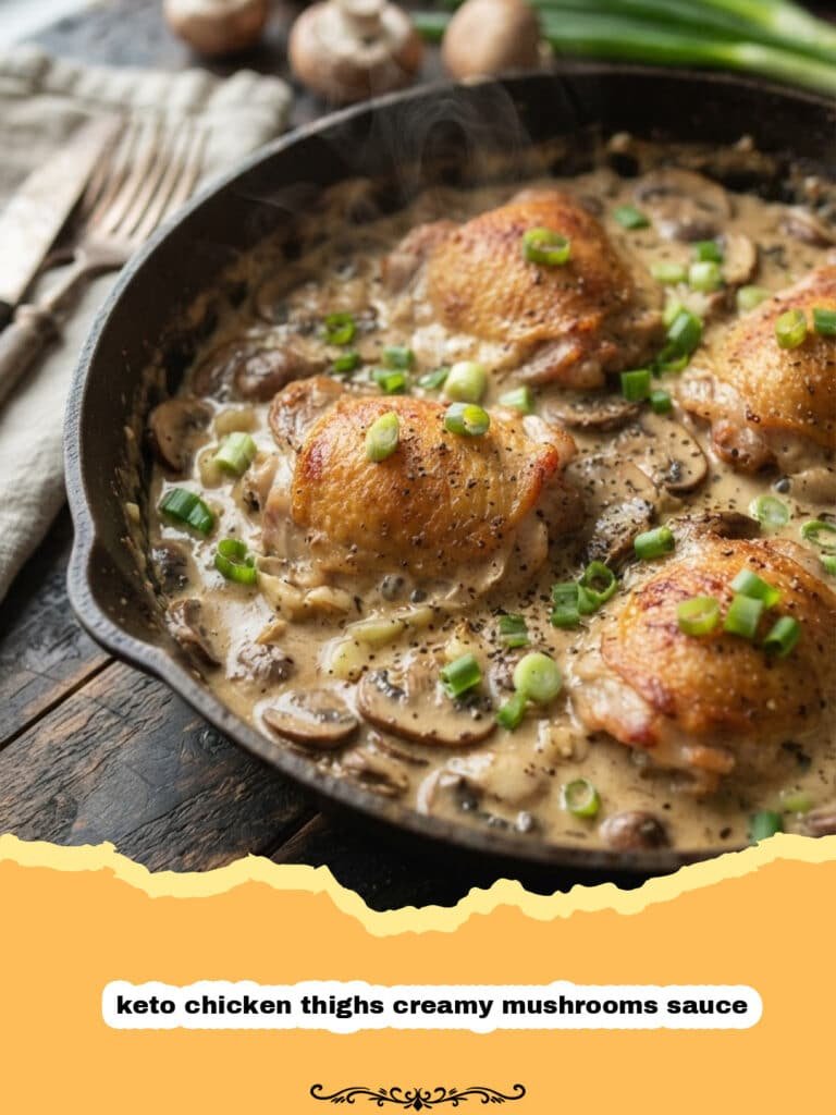 Irresistible Keto Chicken Thighs with Creamy Mushroom Sauce: Your New Weeknight Hero!