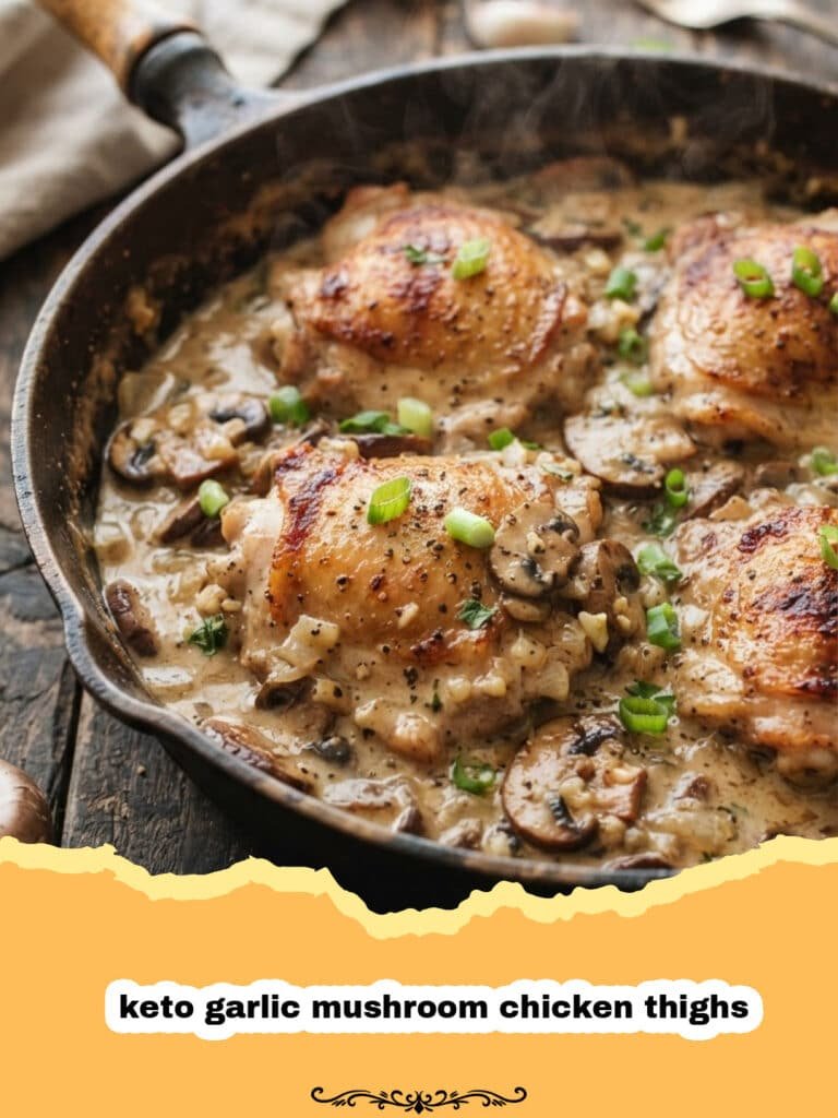 The Ultimate Easy & Delicious Keto Garlic Mushroom Chicken Thighs