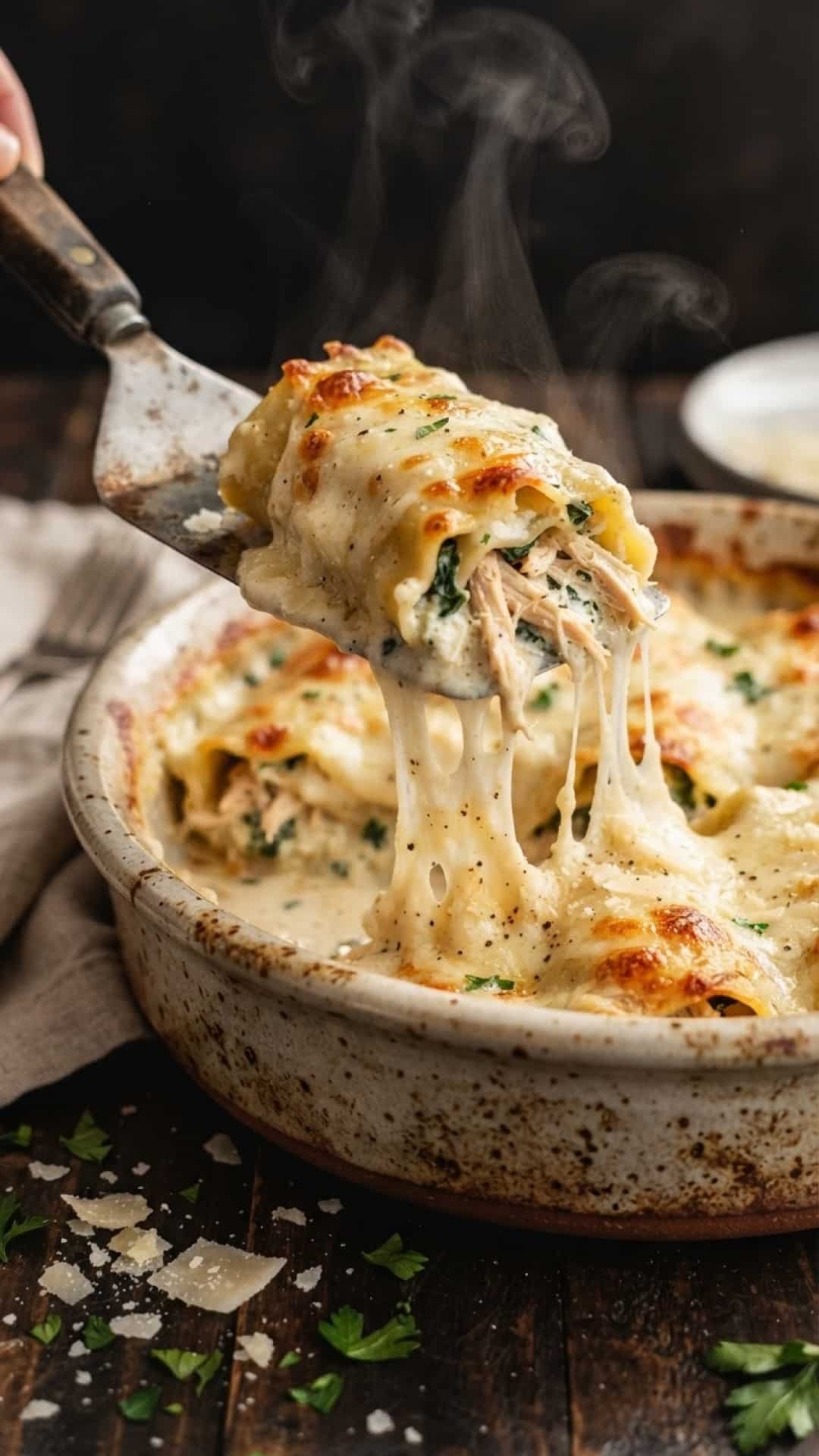 Melt in the Mouth Chicken Alfredo Roll-Ups Preparation