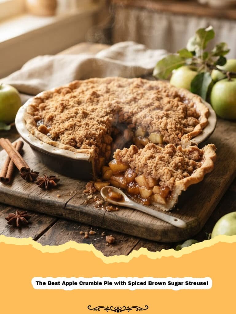 The Best Apple Crumble Pie with Spiced Brown Sugar Streusel