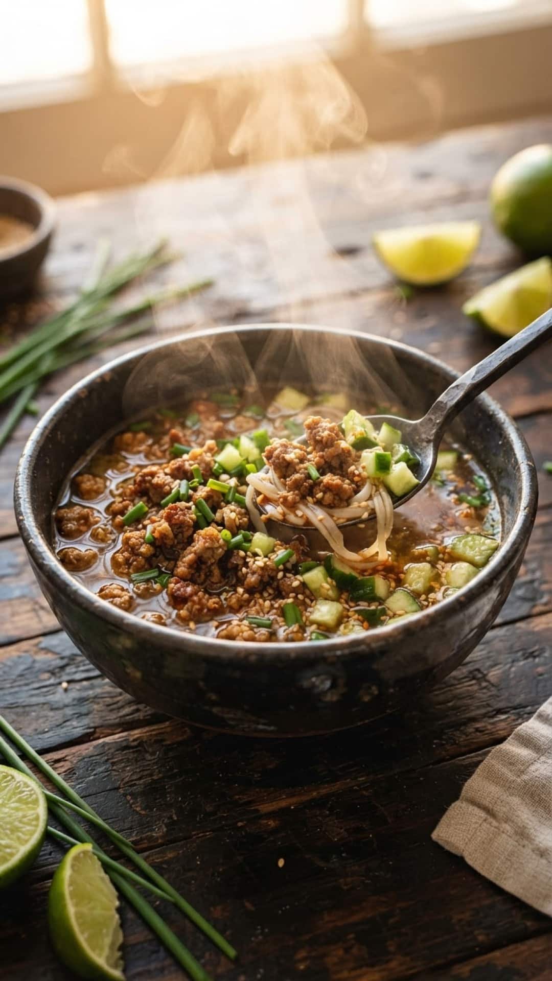 Viral Cozy Ground Beef Broth Bowls Preparation